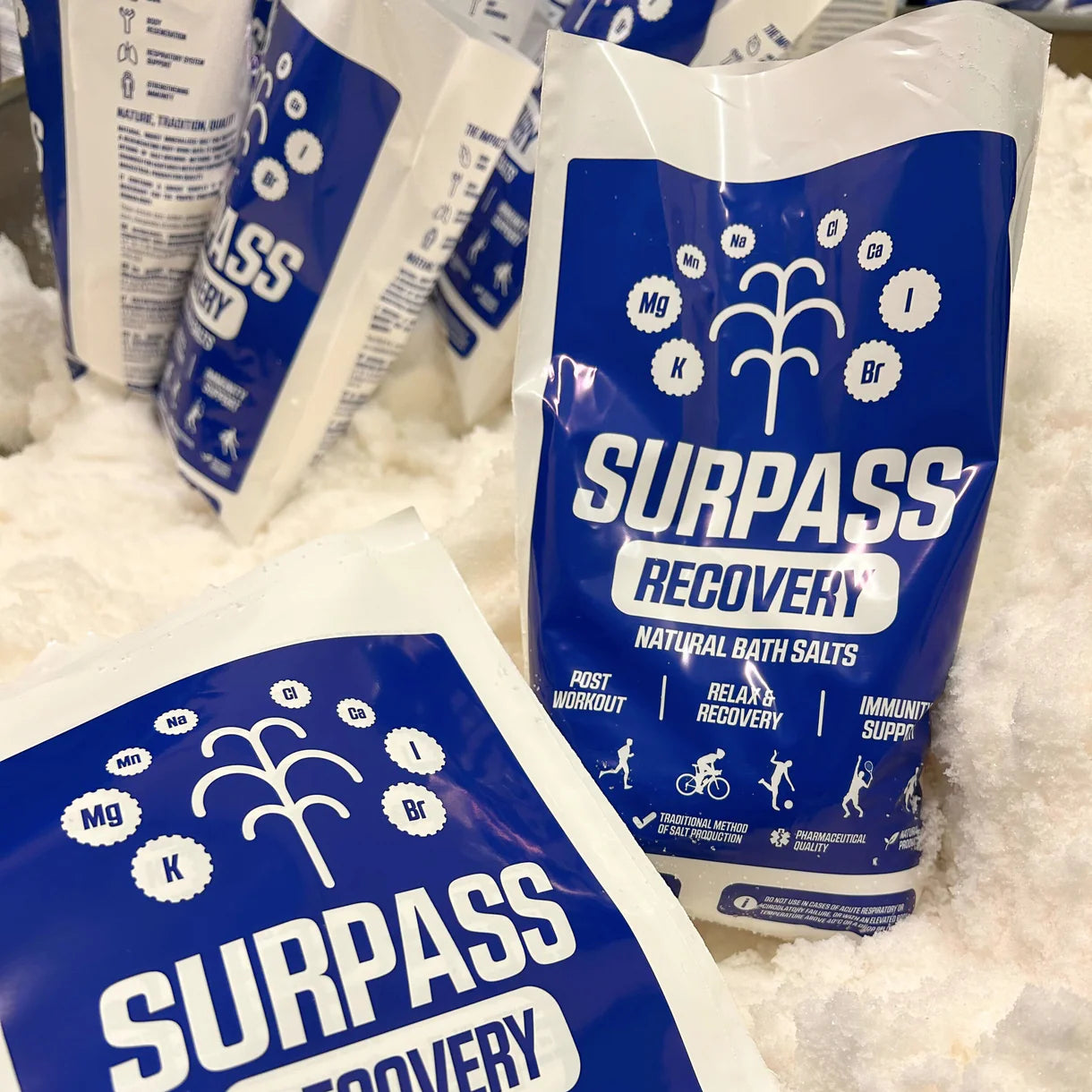 SURPASS RECOVERY BATH SOAK 100% NATURAL MUSCLE BRINE 1kg - Palautumiskylpysuola